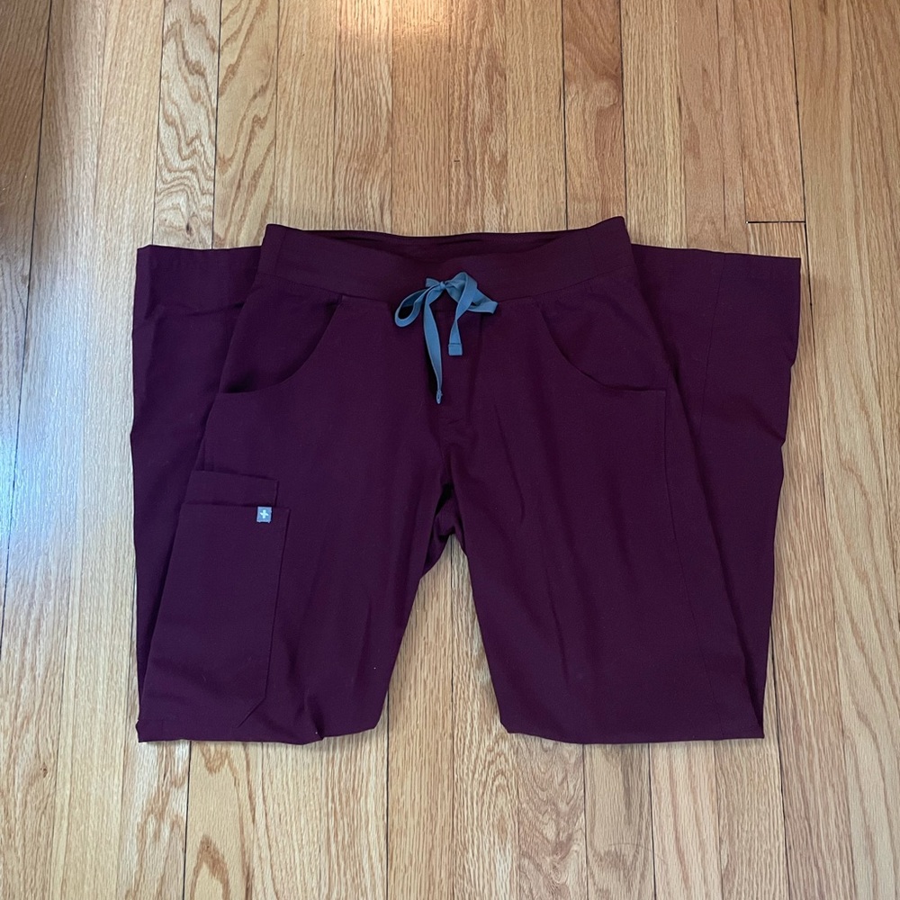 Figs Maroon cargo pants